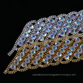 Cristal Cup Rhinestone Applique Aparar Para Nupcial Cristal Sash Wedding Belt